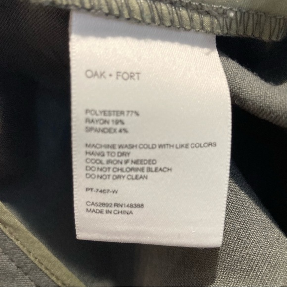 OAK + FORT Gray Pleated Trousers - Picture 9 of 11